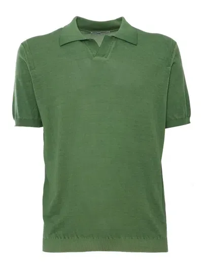 Kangra Cashmere Polo In Green