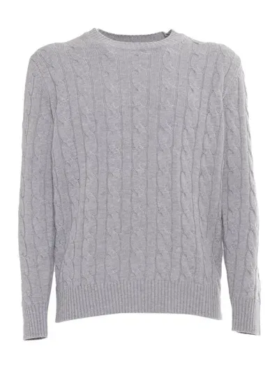 Kangra Cashmere Ribbed Crewneck Sweater In White