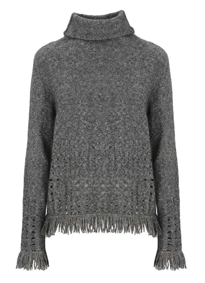 Kangra Cotton Blend Sweater In Grey