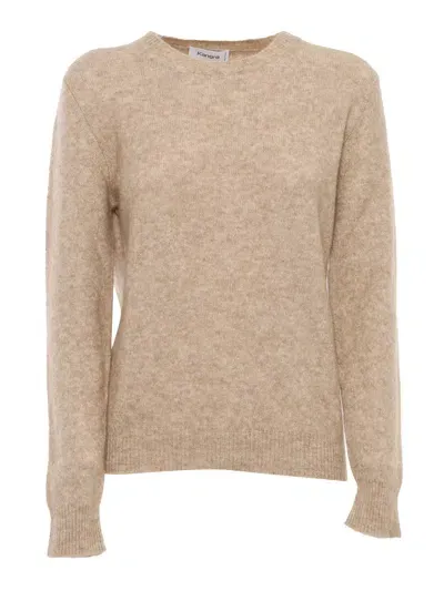 Kangra Regular Fit Crewneck Sweater In Brown