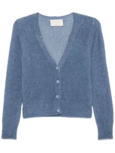 Kaos Brushed Cardigan In Blue