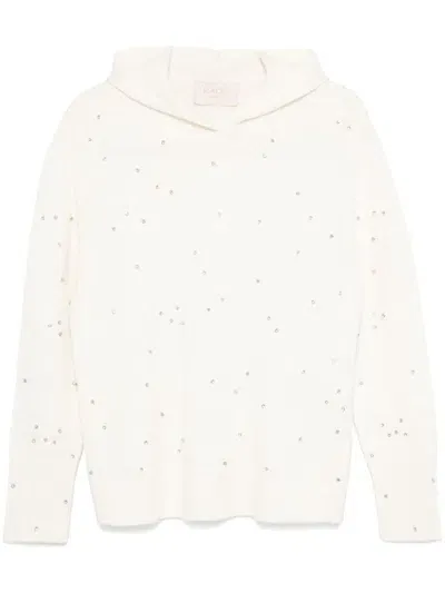 Kaos Crystal-embellished Sweater In Neutrals