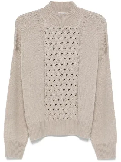 Kaos High-neck Sweater In Neutrals