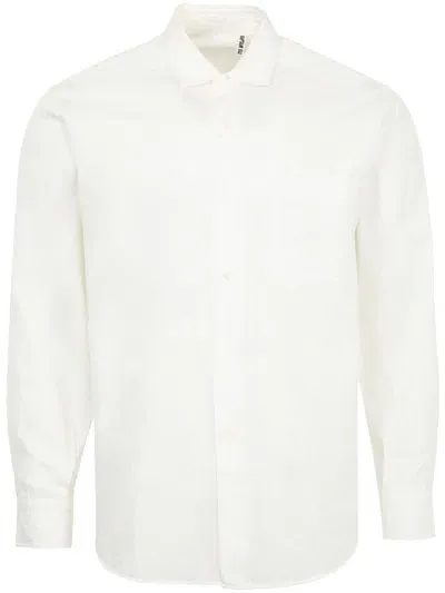 Kaptain Sunshine Semi-spread Collar Cotton Shirt In White