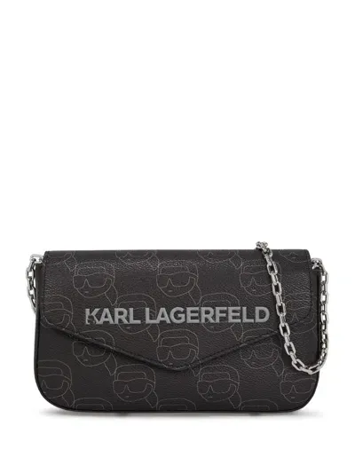 Karl Lagerfeld Ikon Shoulder Bag In Black