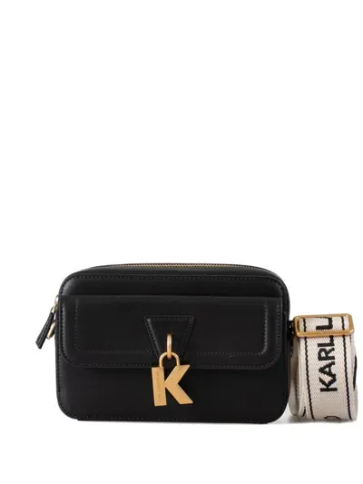 Karl Lagerfeld Ikonik Crossbody Bag In Black