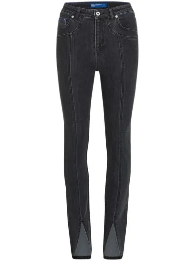 Karl Lagerfeld Jeans High-rise Skinny Jeans In Black