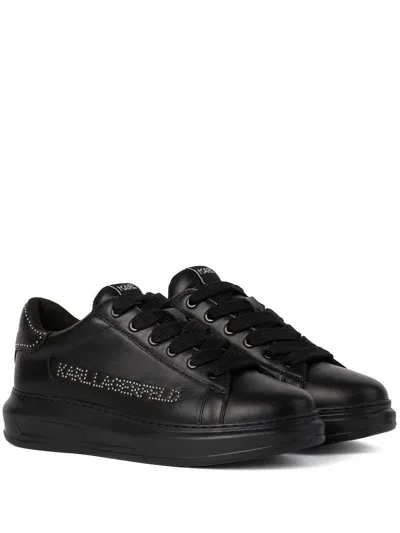 Karl Lagerfeld Kapri Studded Sneakers In Black