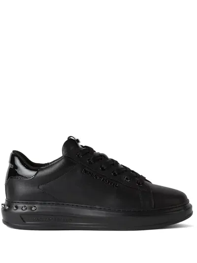 Karl Lagerfeld Kapri Studebakker Leather Sneakers In Black