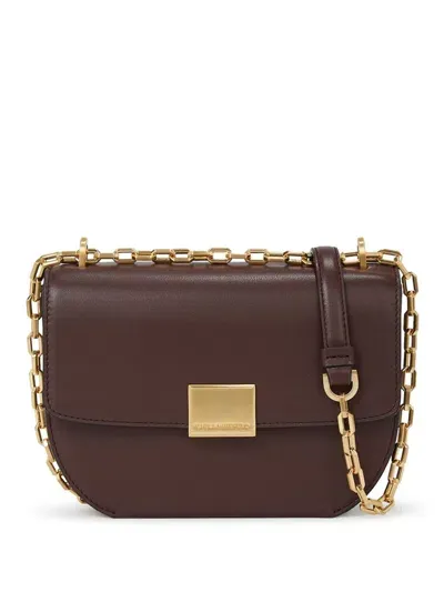 Karl Lagerfeld Small K/forever Leather Cross Body Bag In Brown