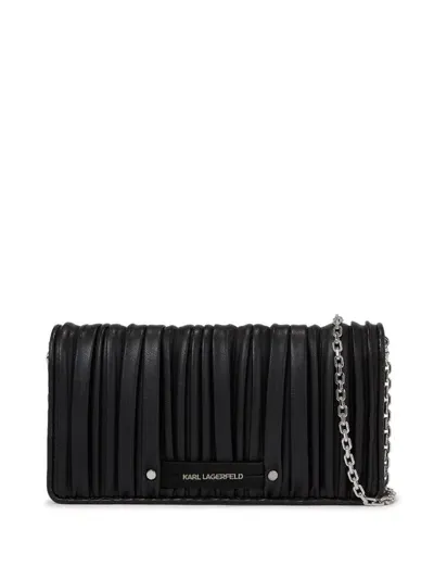 Karl Lagerfeld K/kushion Cross Body Wallet In Black