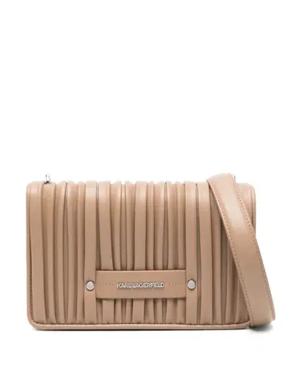 Karl Lagerfeld K/kushion Flap Cross Body Bag In Brown