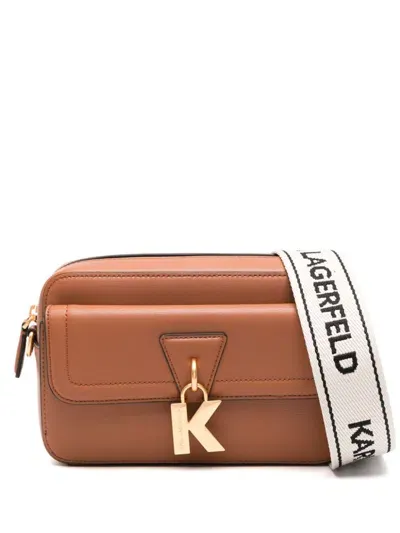 Karl Lagerfeld K/lock Camera Bag In Brown