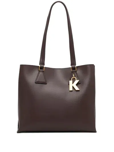 Karl Lagerfeld K/lock Shoulder Bag In Brown