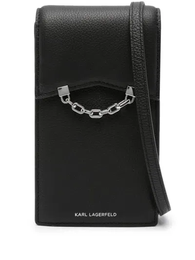 Karl Lagerfeld K/seven Phone Crossbody In Black