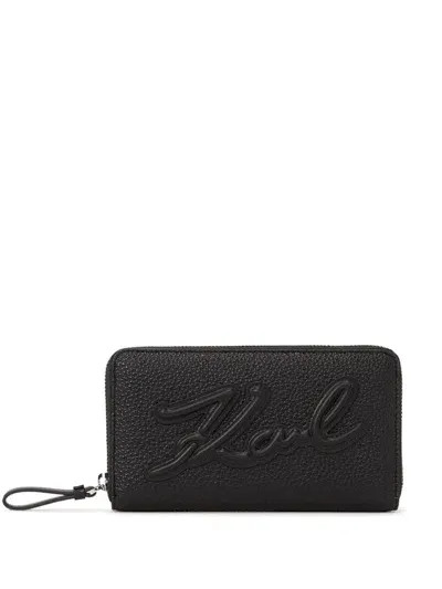 Karl Lagerfeld K/skuare Continental Wallet In Black