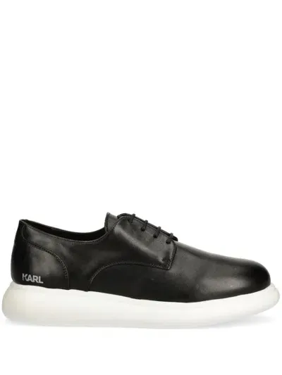 Karl Lagerfeld Lace Up Derby Shoes In Black