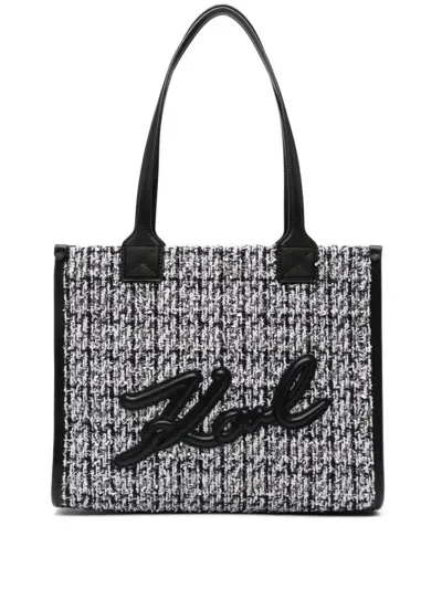 Karl Lagerfeld Large K/skuare Tote Bag In Black