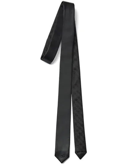 Karl Lagerfeld Leather Tie In Black