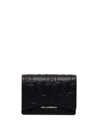 Karl Lagerfeld Logo-debossed Wallet In Black