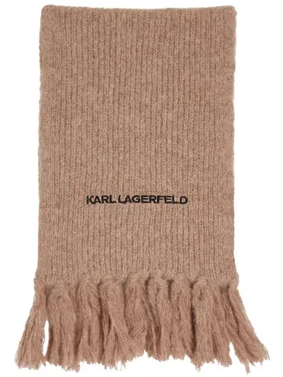 Karl Lagerfeld Scarf In Brown