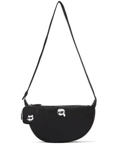 Karl Lagerfeld Small Ikon Crossbody Bag In Black