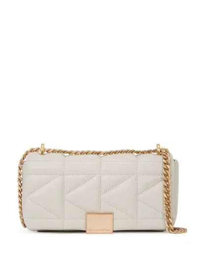 Karl Lagerfeld Small K/kuilt Cross Body Bag In White