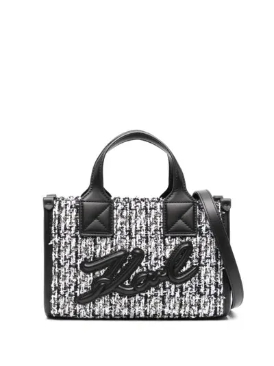 Karl Lagerfeld Small K/skuare Tote Bag In Black