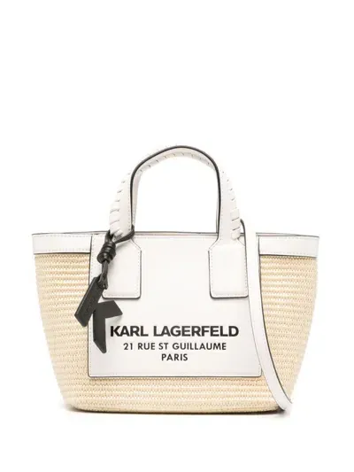 Karl Lagerfeld Small Rue St-guillaume Tote Bag In White