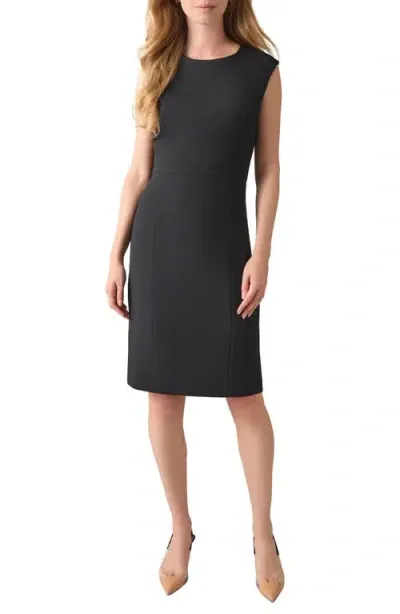 Kasper Cap Sleeve Sheath Dress In Black