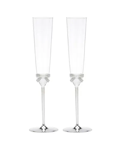 Kate Spade Grace Avenue 2-piece Champagne Flute Set In Transparent