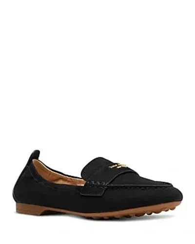 Kate Spade Women's Eliza Logo Suede Loafers In Black