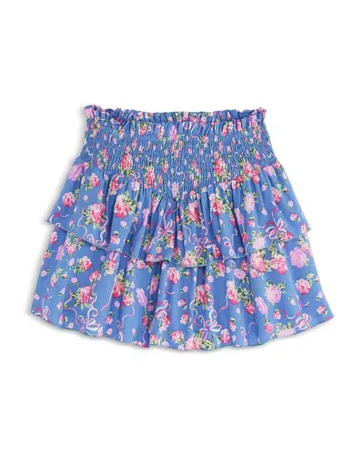 Katiejnyc Girls' Brooke Skirt - Big Kid In Blue Bow Floral