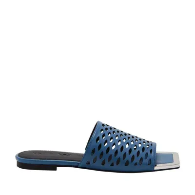 Katy Perry The Caught Up Fishnet Sandal In Slate Blue