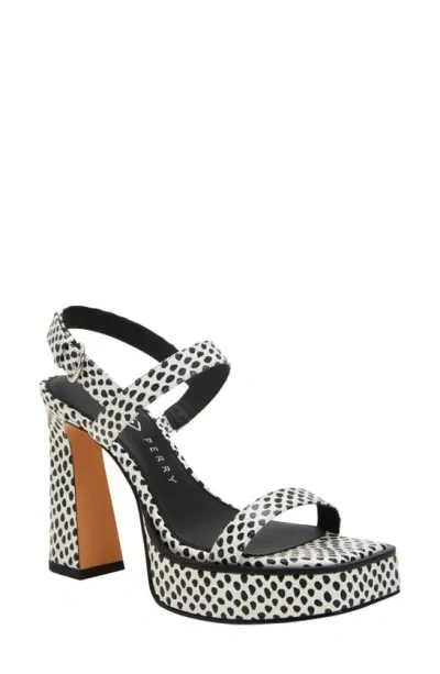 Katy Perry The Steady Slingback Platform Sandal In Black White Multi