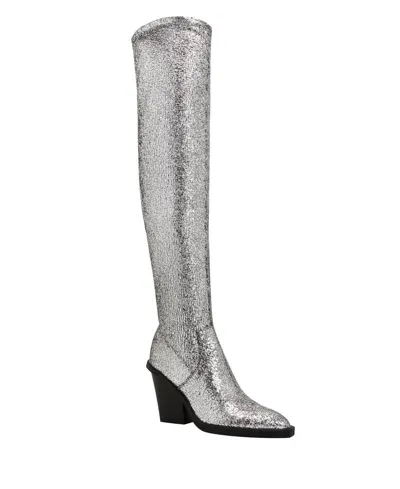 Katy Perry Women's Citygurl Over-the-knee Stretch Boots In Silver