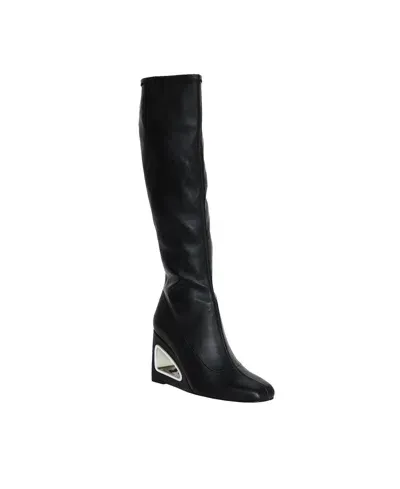 Katy Perry Women's Hollow Wedge Knee High Boots In Black