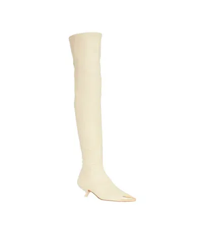 Katy Perry Women's Micro Heel Knee Boots In Chalk