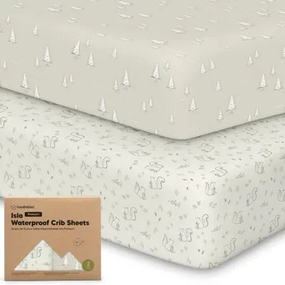 Keababies Kids'  2-pack Isla [protect+] Waterproof Crib Sheets In Pine Grove