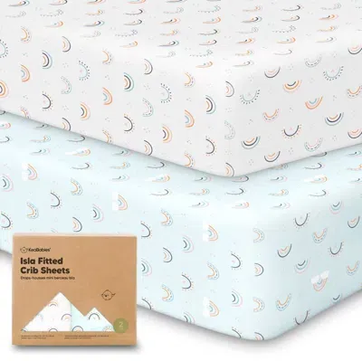 Keababies Kids' Isla Fitted Crib Sheets In Jolly Rainbow