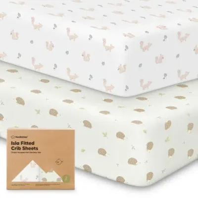 Keababies Kids'  Isla Fitted Crib Sheets In White