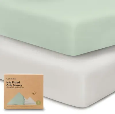 Keababies Kids' Isla Fitted Crib Sheets In Sage