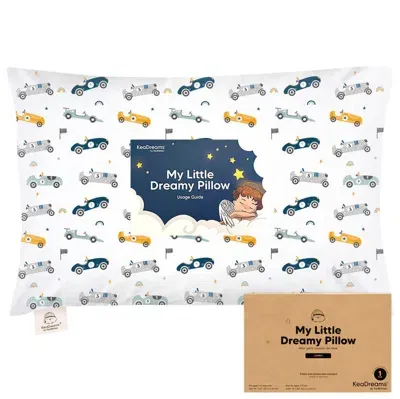 Keababies Jumbo Toddler Pillow With Pillowcase In Racecar