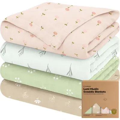 Keababies Kids'  Lumi Muslin Swaddle Blankets In Pink