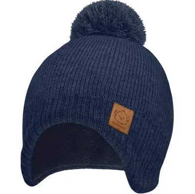 Keababies Kids' Muff Knitted Beanie In Navy