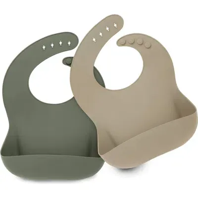 Keababies Kids'  Prep Silicone Bibs In Marsh