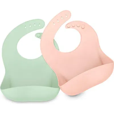 Keababies Kids'  Prep Silicone Bibs In Green