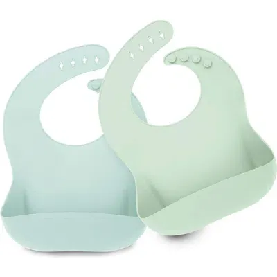 Keababies Kids'  Prep Silicone Bibs In Pastel Sky