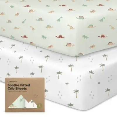 Keababies Kids'  Soothe Fitted Crib Sheet In Roarsome