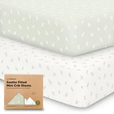 Keababies Kids'  Soothe Fitted Mini Crib Sheet In Herb